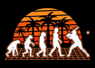 Baseball Evolution Sunset