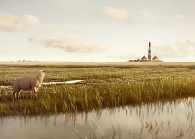 Lighthouse at North Sea