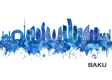 Baku Azerbaijan Skyline