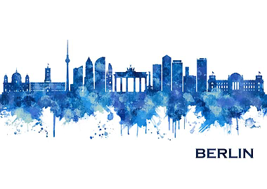Berlin Germany Skyline Blu