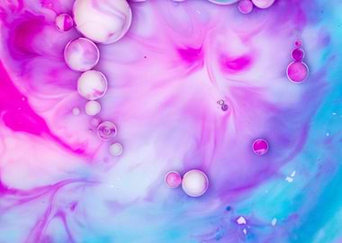 Raspberries Bubbles Art