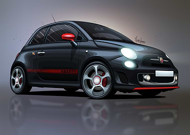 Abarth 595 Black Artwork