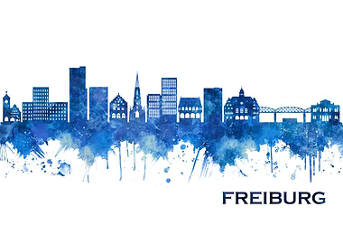 Freiburg Germany Skyline