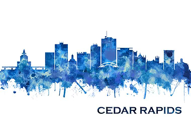 Cedar Rapids Iowa Skyline