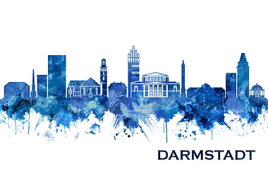 Darmstadt Germany Skyline