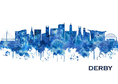 Derby England Skyline Blue