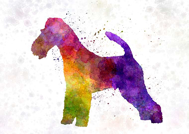 Fox Terrier in watercolor