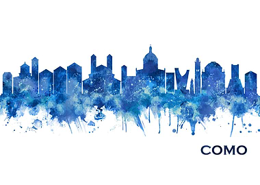 Como Italy Skyline Blue