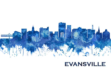 Evansville Indiana Skyline