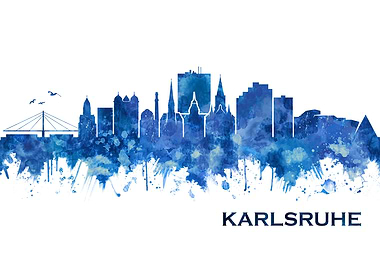 Karlsruhe Germany Skyline