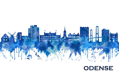 Odense Denmark Skyline