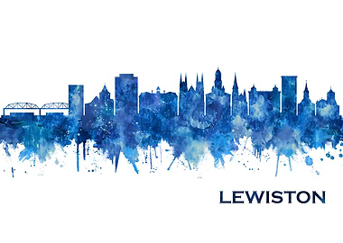 Lewiston Maine Skyline