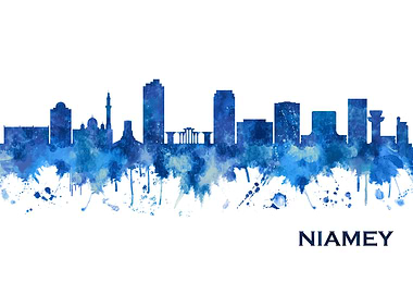 Niamey Niger Skyline Blue