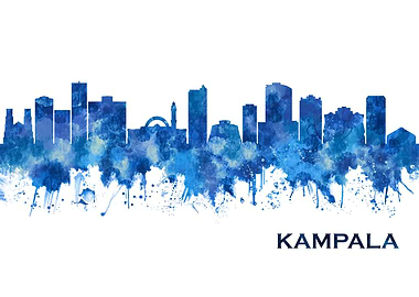Kampala Skyline Blue