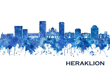 Heraklion Greece Skyline