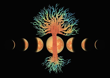 Moon phases tree of life
