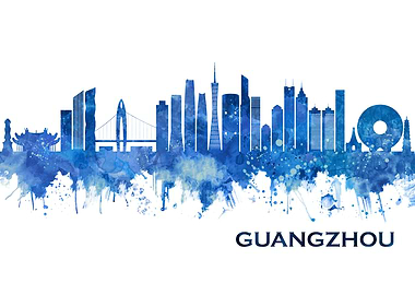 Guangzhou China Skyline