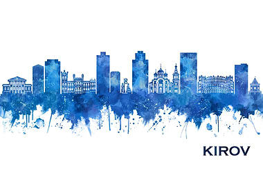 Kirov Russia Skyline Blue