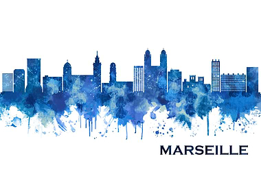 Marseille France Skyline
