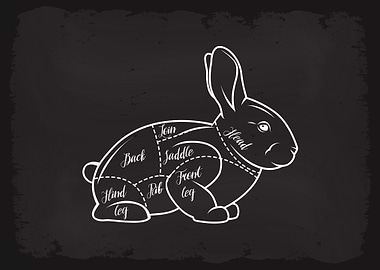 Butcher Cuts of Rabbit