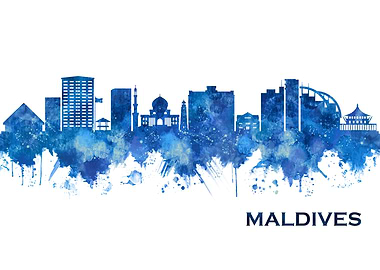 Maldives Skyline Blue