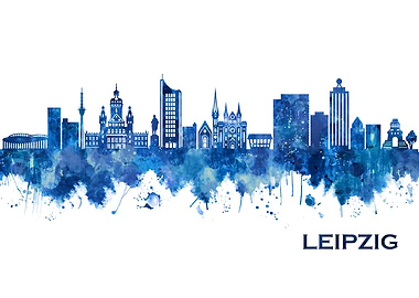 Leipzig Germany Skyline
