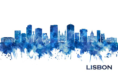 Lisbon Portugal Blue
