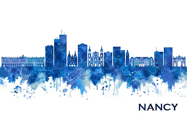 Nancy France Skyline Blue