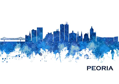 Peoria Illinois Skyline