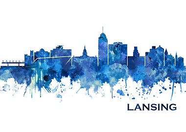 Lansing Michigan Skyline