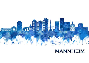 Mannheim Germany Skyline