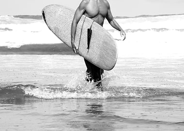 Surfer Black White Vibes 1