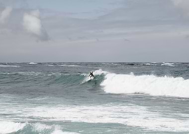 Surfer Riding the Wave 1