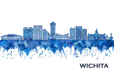 Wichita Kansas Skyline