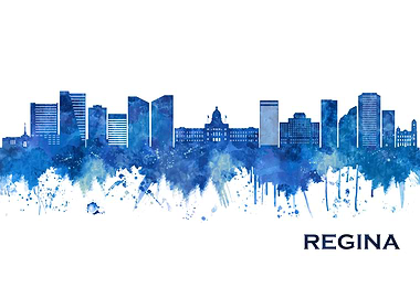 Regina Canada Skyline Blue