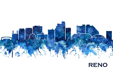 Reno Nevada Skyline Blue