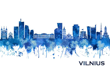Vilnius Lithuania Skyline