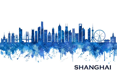 Shanghai China Skyline