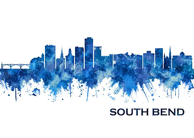 South Bend Indiana Skyline