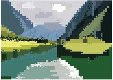 abstract nature painting