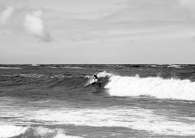 Surfer Riding the Wave 2