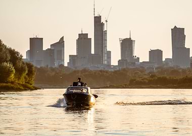 Boat on a Vistula River