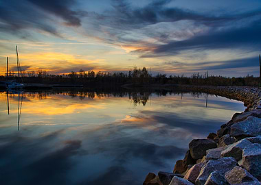 Sunset on the lake
