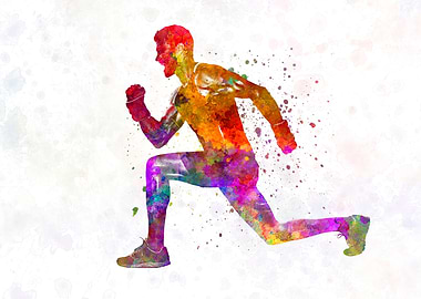 man practices fitness