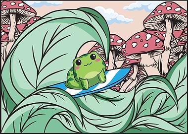 Cottagecore Kawaii Frog