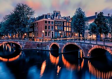 Sunset In Amsterdam