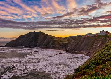 sunsets coast landscapes