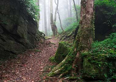 Misty forest
