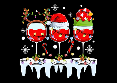 Christmas Wine Glasses