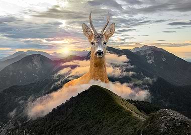 Deer in the mountains